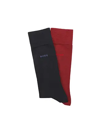 BOSS | Socken 2er Pkg. medium grey | dunkelrot
